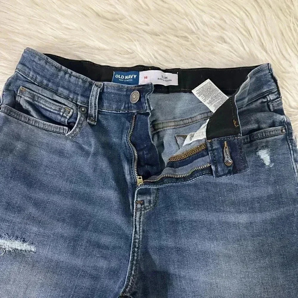 Old Navy Slim Distressed Jean Shorts Size 16 - Picture 4 of 5